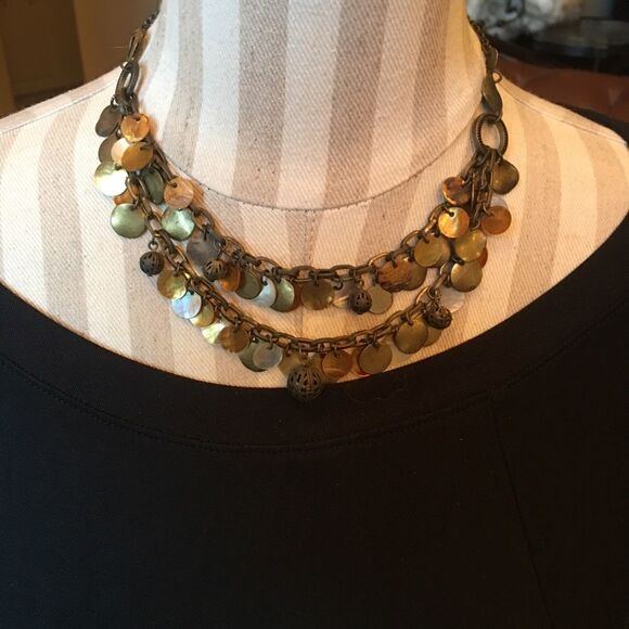 SMALL COIN Metal Double Strand Adjustable Necklace - Picture 4 of 9